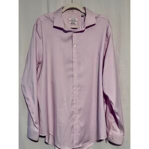 Calvin Klein Infinite Cool Men’s Dress Shirt 17.5 36/37 Slim Tall Stretch